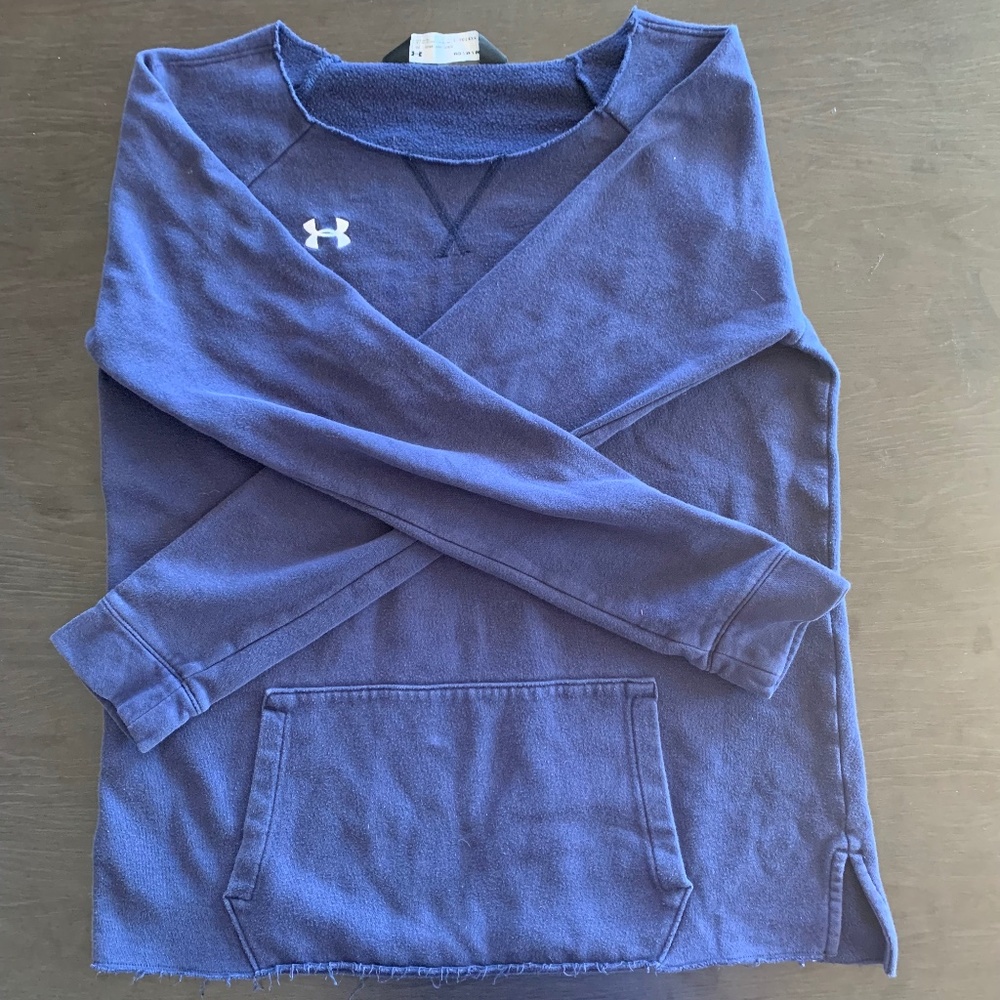 Navy Under Armour Scoop Neck Sweater